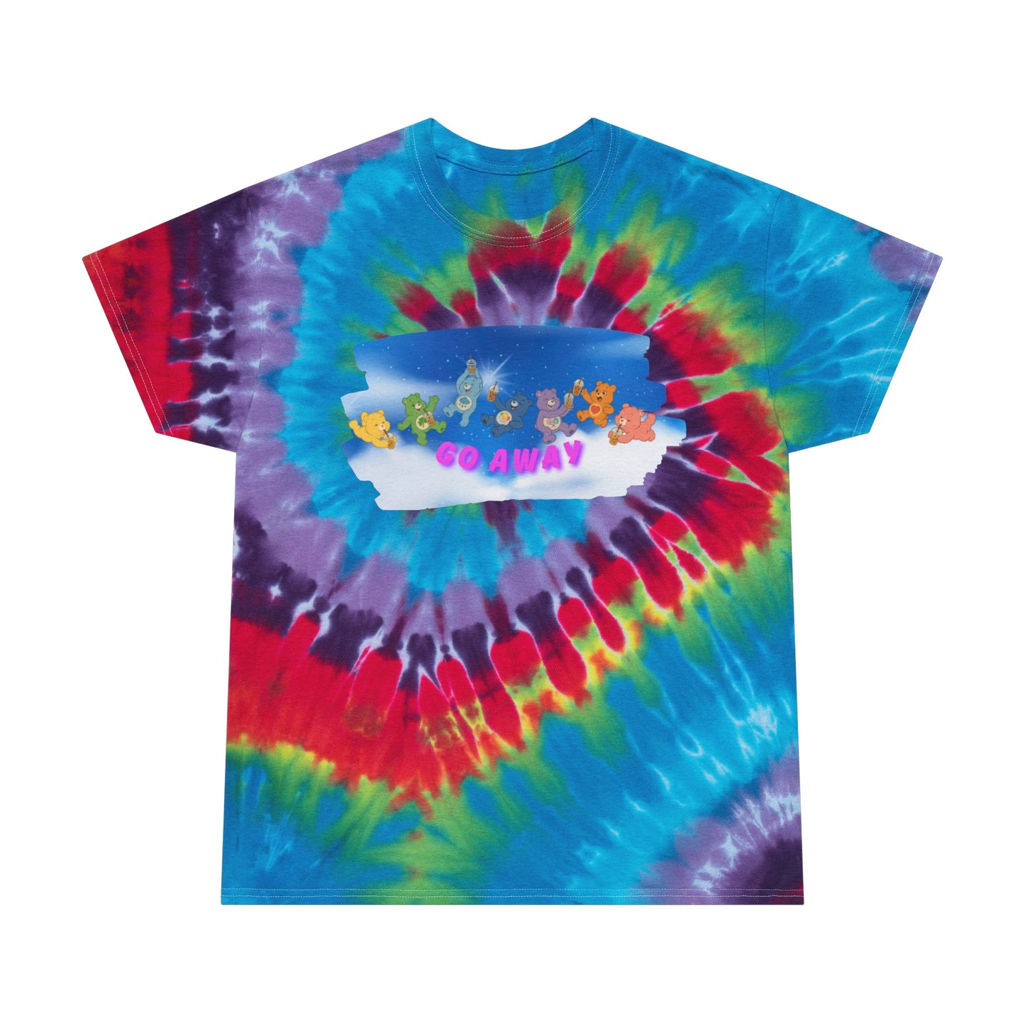 Spiral Tie-Dye Tee - Go Away, Chill Vibes, Summer Style, Casual Wear, Gift for Friends, Relaxation Outfit